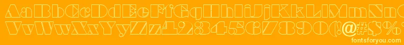 BraggaotlRegular Font – Yellow Fonts on Orange Background