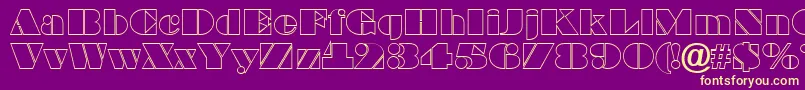 BraggaotlRegular Font – Yellow Fonts on Purple Background