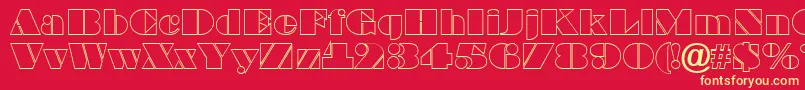 BraggaotlRegular Font – Yellow Fonts on Red Background