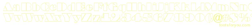 BraggaotlRegular Font – Yellow Fonts on White Background