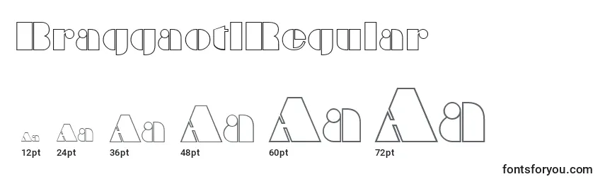 BraggaotlRegular Font Sizes
