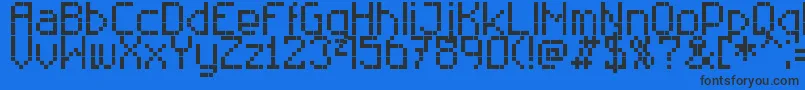 RittswoodtechnicalRegular Font – Black Fonts on Blue Background