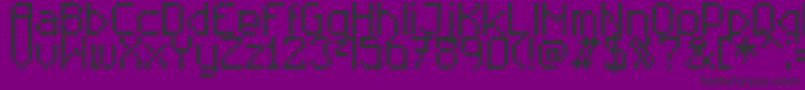 フォントRittswoodtechnicalRegular – 紫の背景に黒い文字
