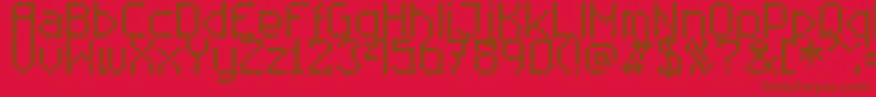RittswoodtechnicalRegular Font – Brown Fonts on Red Background