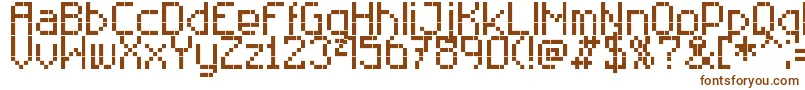 RittswoodtechnicalRegular-fontti – ruskeat fontit valkoisella taustalla