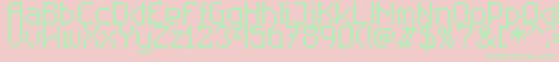 RittswoodtechnicalRegular Font – Green Fonts on Pink Background