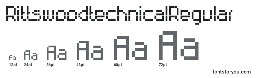 RittswoodtechnicalRegular Font Sizes