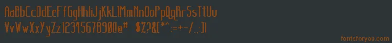 Шрифт SanityBold – коричневые шрифты на чёрном фоне