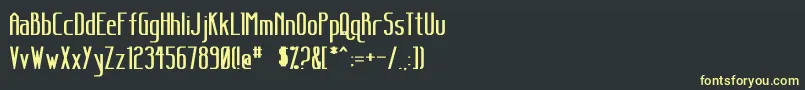Шрифт SanityBold – жёлтые шрифты на чёрном фоне