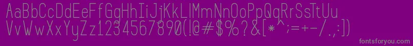 Prosciuttosansish Font – Gray Fonts on Purple Background