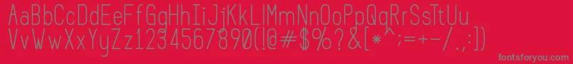 Prosciuttosansish Font – Gray Fonts on Red Background