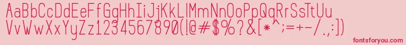 Prosciuttosansish Font – Red Fonts on Pink Background