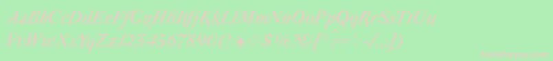 ParmapetitItalic Font – Pink Fonts on Green Background