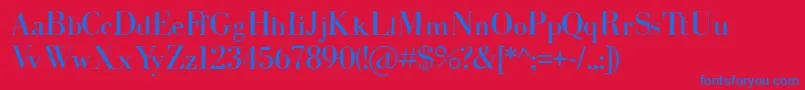 IntellectabodonedTrash Font – Blue Fonts on Red Background