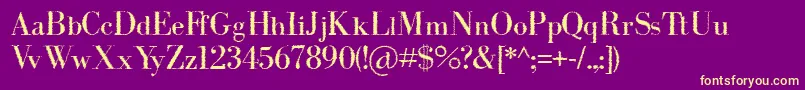 IntellectabodonedTrash Font – Yellow Fonts on Purple Background