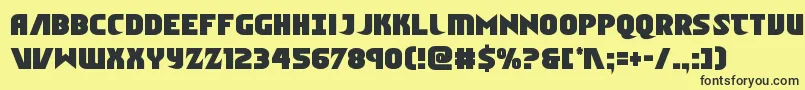 Ninjagardencond Font – Black Fonts on Yellow Background