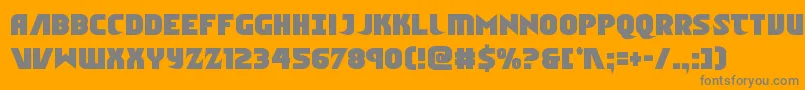 フォントNinjagardencond – オレンジの背景に灰色の文字