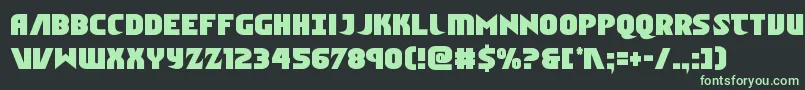 Ninjagardencond Font – Green Fonts on Black Background