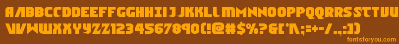 Ninjagardencond Font – Orange Fonts on Brown Background