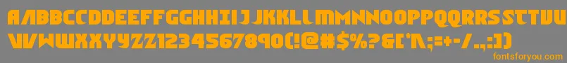 Ninjagardencond Font – Orange Fonts on Gray Background