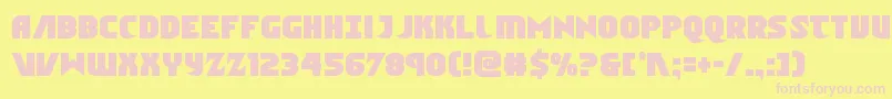 Ninjagardencond Font – Pink Fonts on Yellow Background