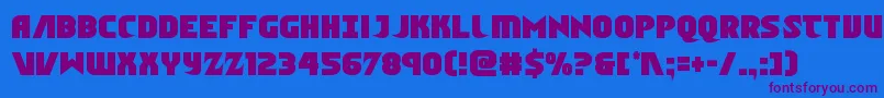 Ninjagardencond Font – Purple Fonts on Blue Background
