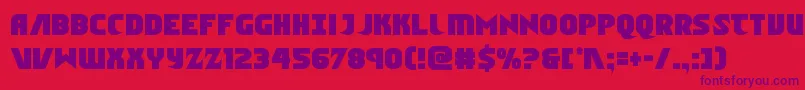 Ninjagardencond Font – Purple Fonts on Red Background