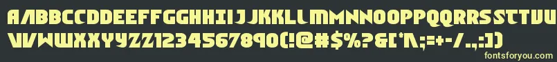 Шрифт Ninjagardencond – жёлтые шрифты на чёрном фоне