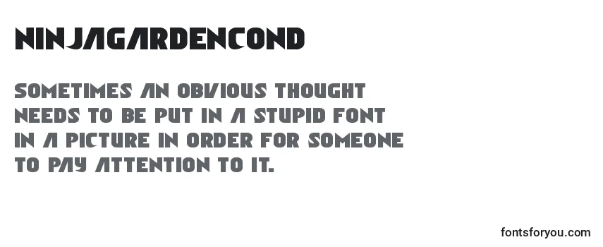 Ninjagardencond Font