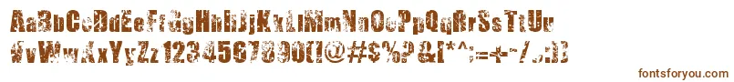 Шрифт ThirstyForSouls – коричневые шрифты на белом фоне