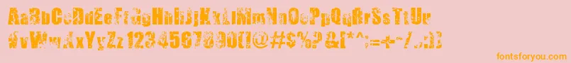 ThirstyForSouls Font – Orange Fonts on Pink Background