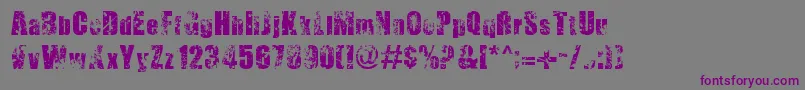 Шрифт ThirstyForSouls – фиолетовые шрифты на сером фоне