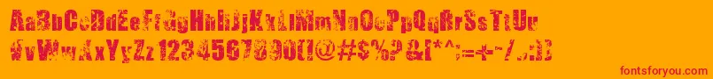 ThirstyForSouls Font – Red Fonts on Orange Background
