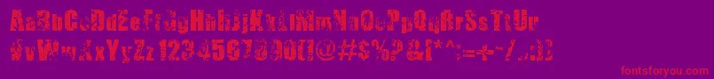 ThirstyForSouls Font – Red Fonts on Purple Background