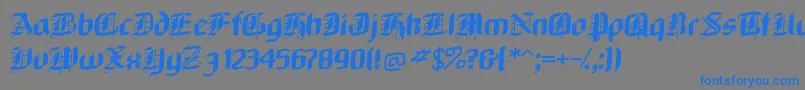 フォントNeugothic – 灰色の背景に青い文字