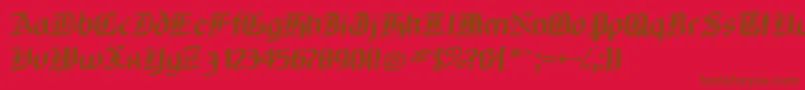 fuente Neugothic – Fuentes Marrones Sobre Fondo Rojo