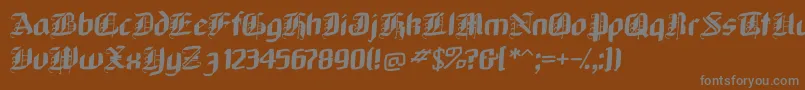 Шрифт Neugothic – серые шрифты на коричневом фоне
