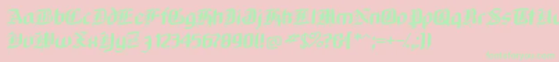 More about Neugothic Font Neugothic Font – Green Fonts on Pink Background