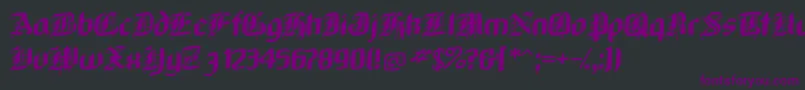 フォントNeugothic – 黒い背景に紫のフォント