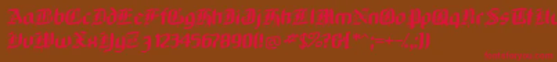 Neugothic Font – Red Fonts on Brown Background