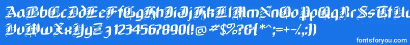 フォントNeugothic – 青い背景に白い文字