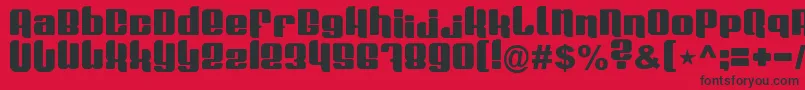 Plasmafusion Font – Black Fonts on Red Background