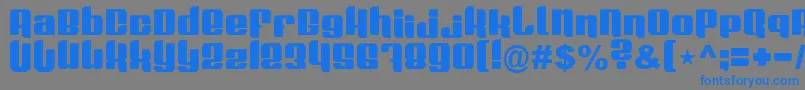 Plasmafusion Font – Blue Fonts on Gray Background