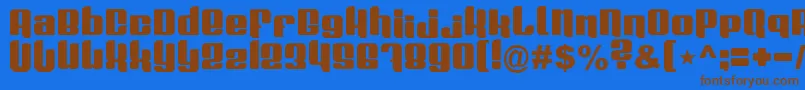 Plasmafusion Font – Brown Fonts on Blue Background