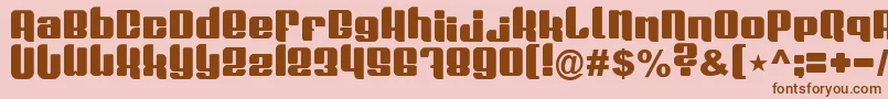 Plasmafusion Font – Brown Fonts on Pink Background