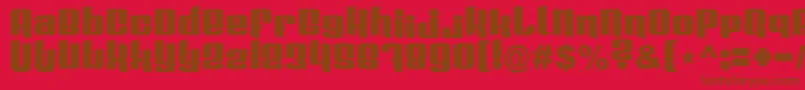 Plasmafusion Font – Brown Fonts on Red Background