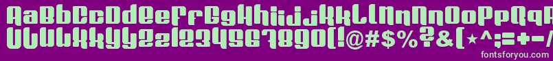 Plasmafusion-Schriftart – Grüne Schriften auf violettem Hintergrund