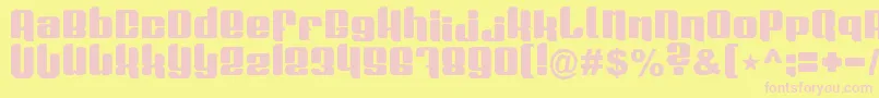 Plasmafusion Font – Pink Fonts on Yellow Background