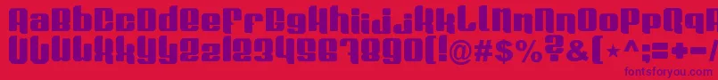 Plasmafusion Font – Purple Fonts on Red Background