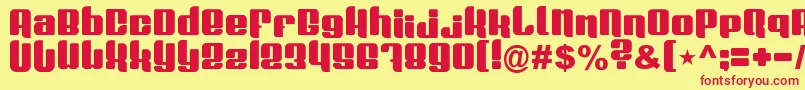 Plasmafusion Font – Red Fonts on Yellow Background